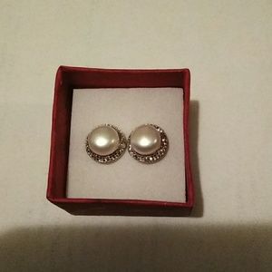 Real pearl earrings